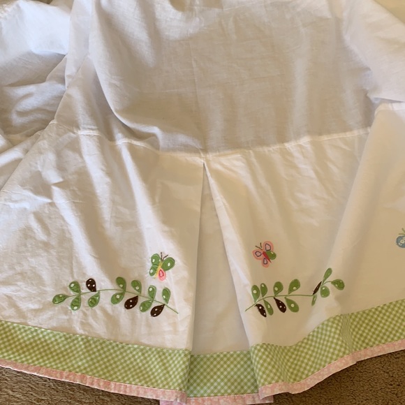 POTTERY BARN KIDS HAYLEY BUTTERFLY CRIB SKIRT - Picture 2 of 8